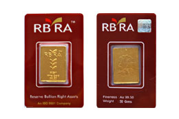 RBRA Gold Bar 50 gms