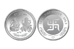 MMTC-PAMP Lakshmi-Ganesh Silver capsule coin 10 gms
