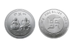 MMTC-PAMP Silver Lakshmi-Ganesh capsule coin 50 gms